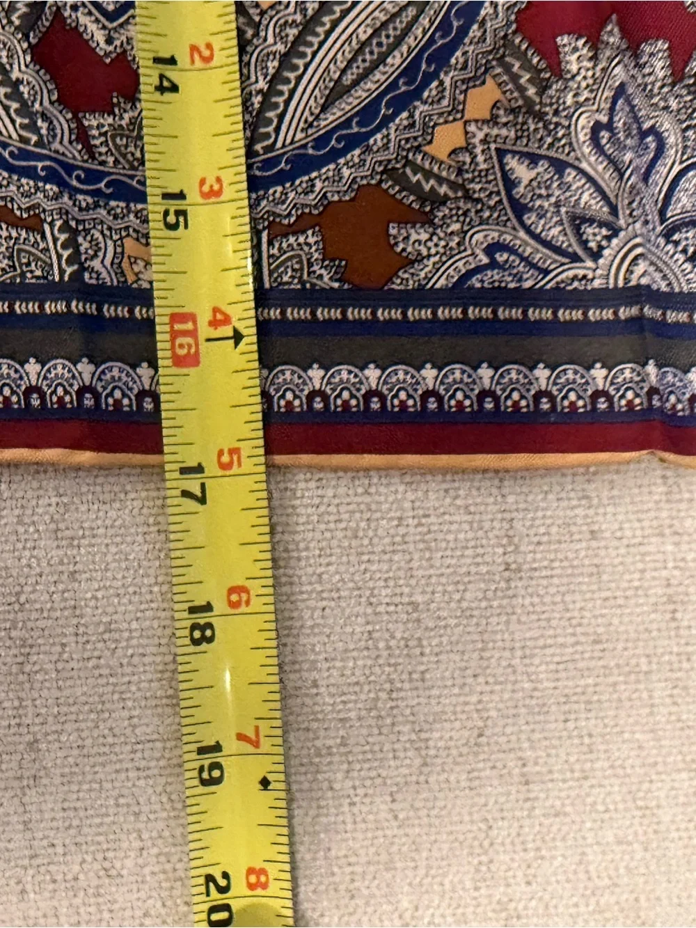 Paisley Print Neck Scarf in Red, Blue & Gold